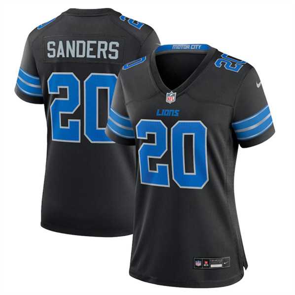 Womens Detroit Lions #20 Barry Sanders Black 2nd Alternate Stitched Jersey Dzhi->women nfl jersey->Women Jersey